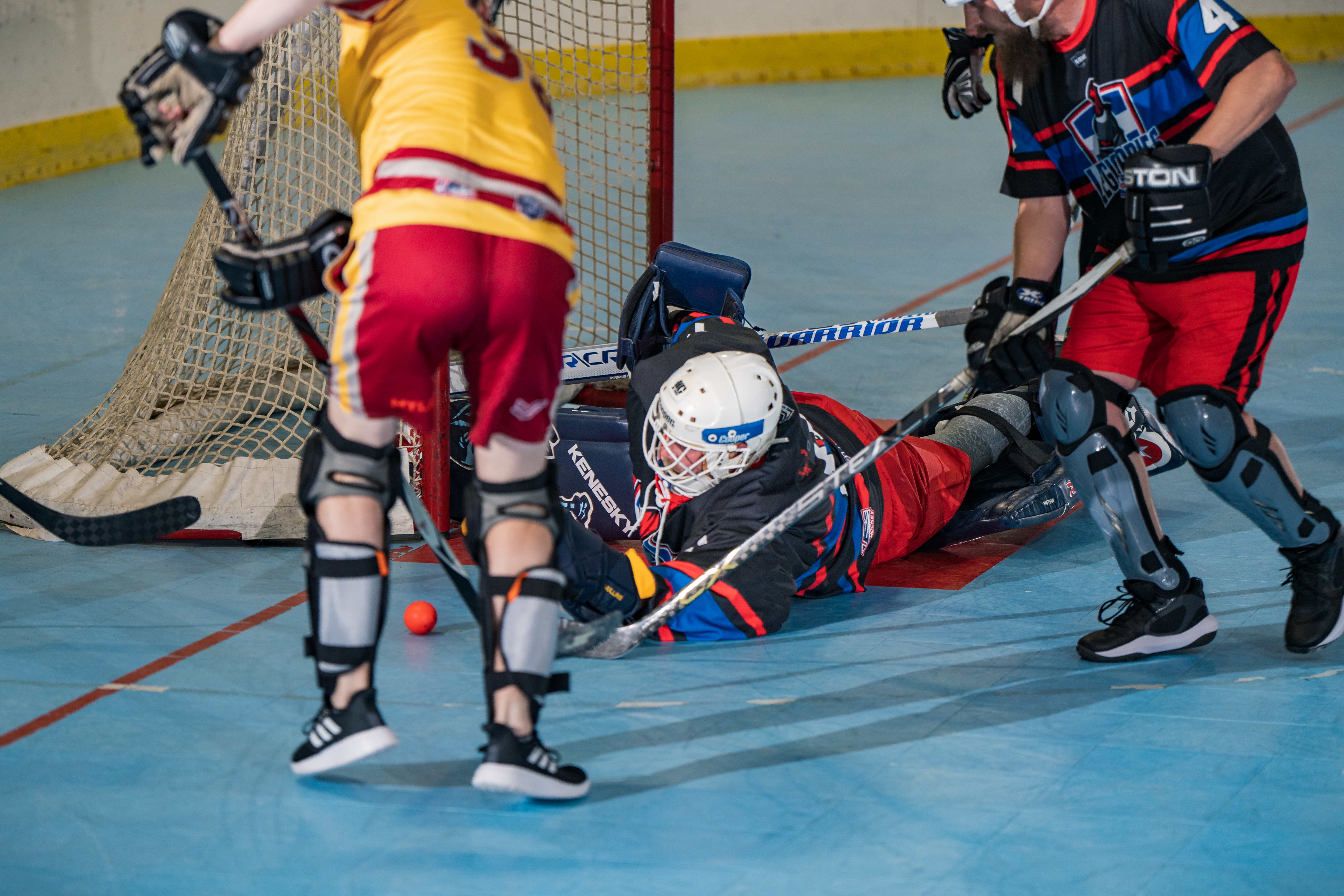 Ellenberger Ball Hockey League game action